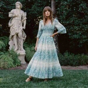 Christy Dawn Basil Dress Morning Gladiola Maxi Small